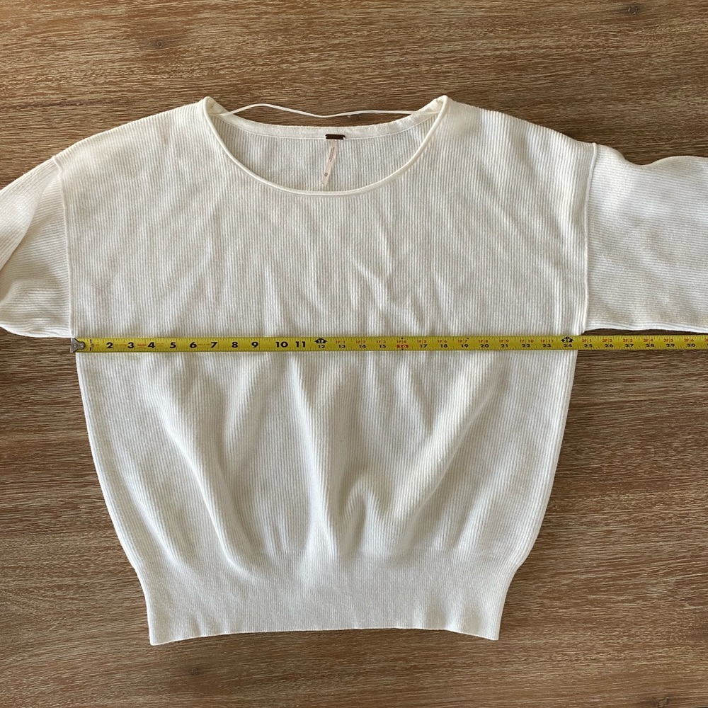 Free People Creamy White Slouchy Ribbed Sweater - Picture 9 of 12